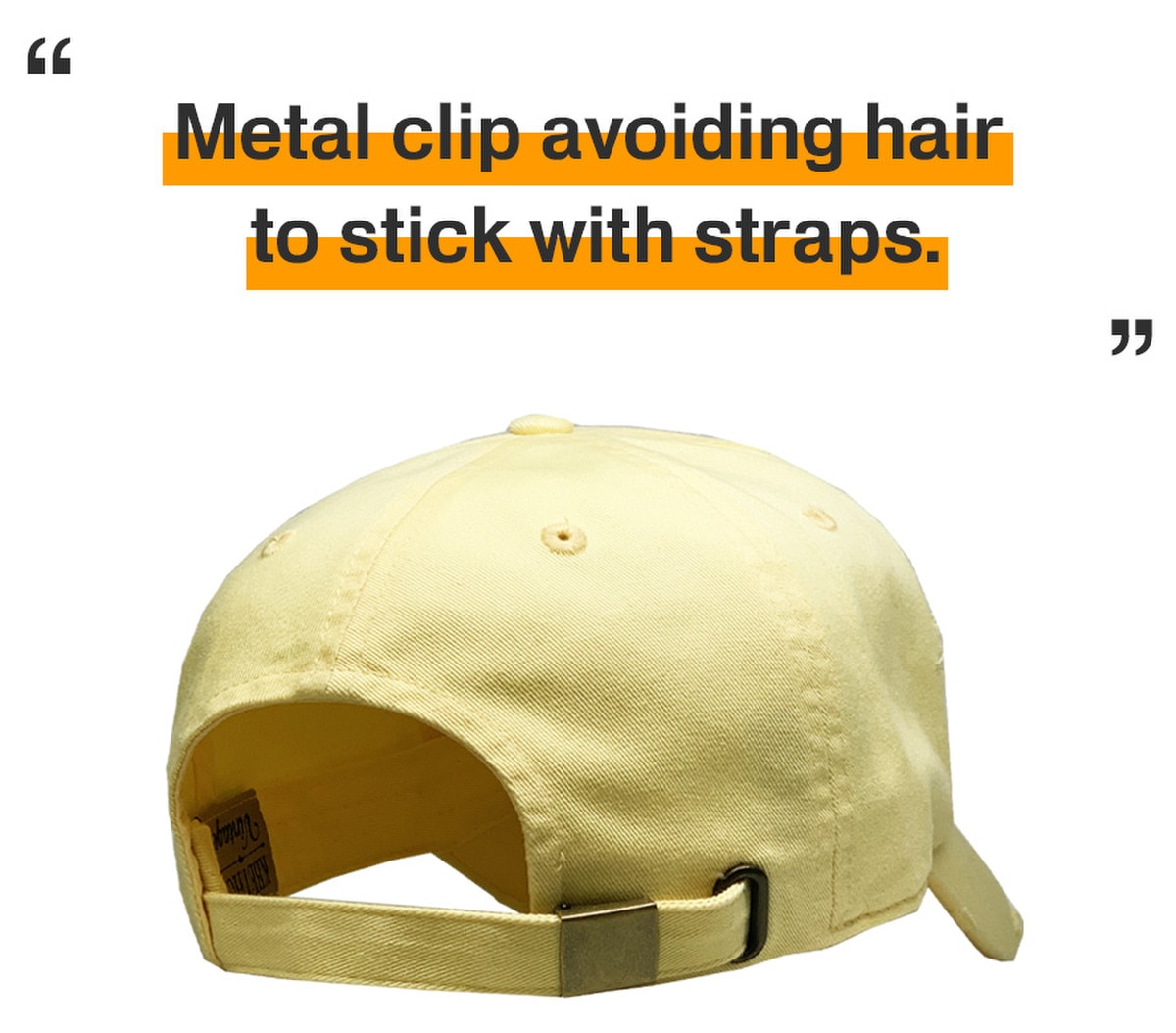 Vanilla Distressed Vintage Baseball Cap Back Side View